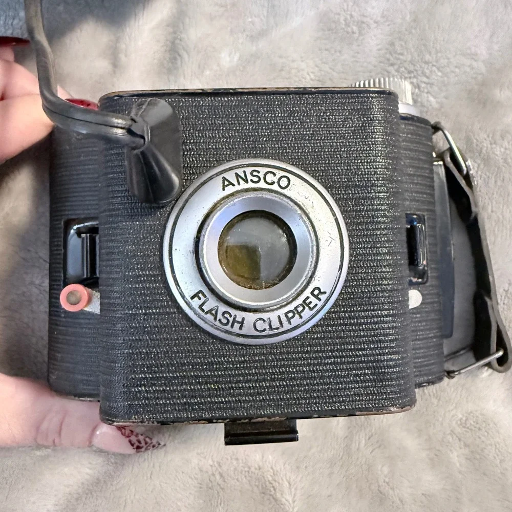 Vintage Ansco Flash Clipper Camera 616 Film w Flash Untested Parts Repair USA